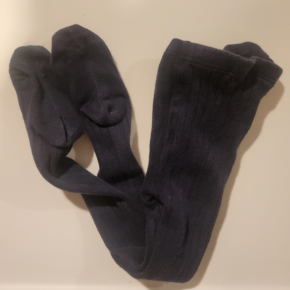 Condor Ribbed Navy Tights, Size 2 - Picture 5 of 5